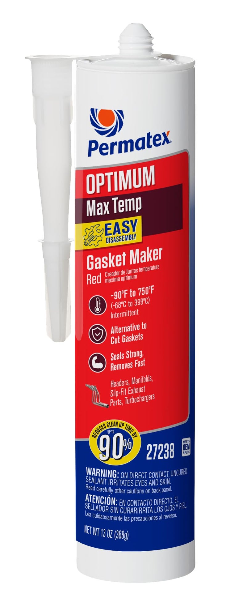 Permatex Optimum Red High Temperature Gasket Maker 13 oz - Image 1