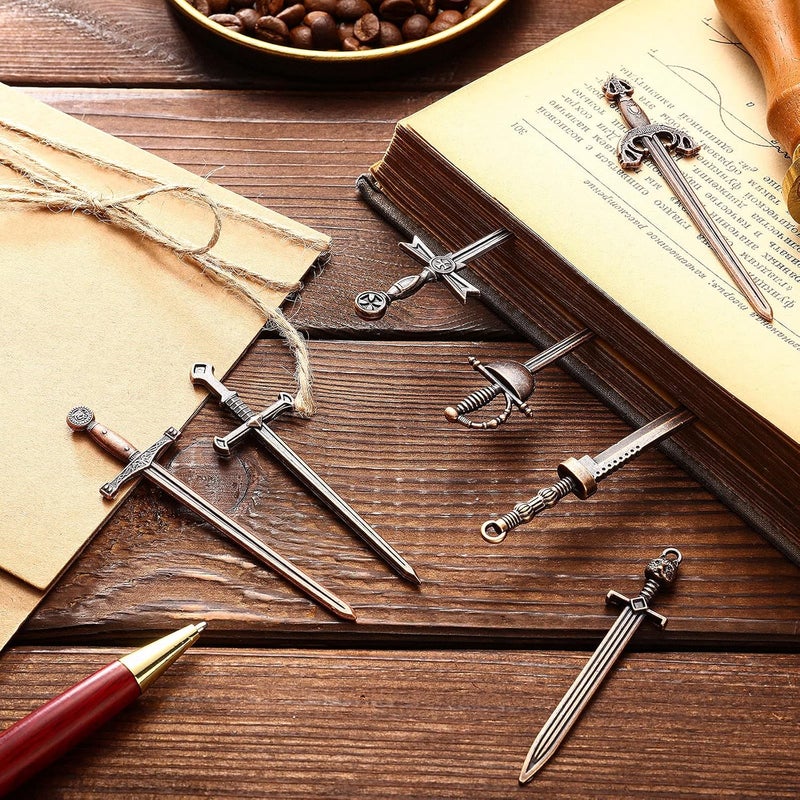 comfrt 21 Pieces Antique Swords Knife Bookmark Charms Swords Knife Pendants Knife Charms for Bookmarks DIY Necklace Bracelace Jewelry Making - Image 5