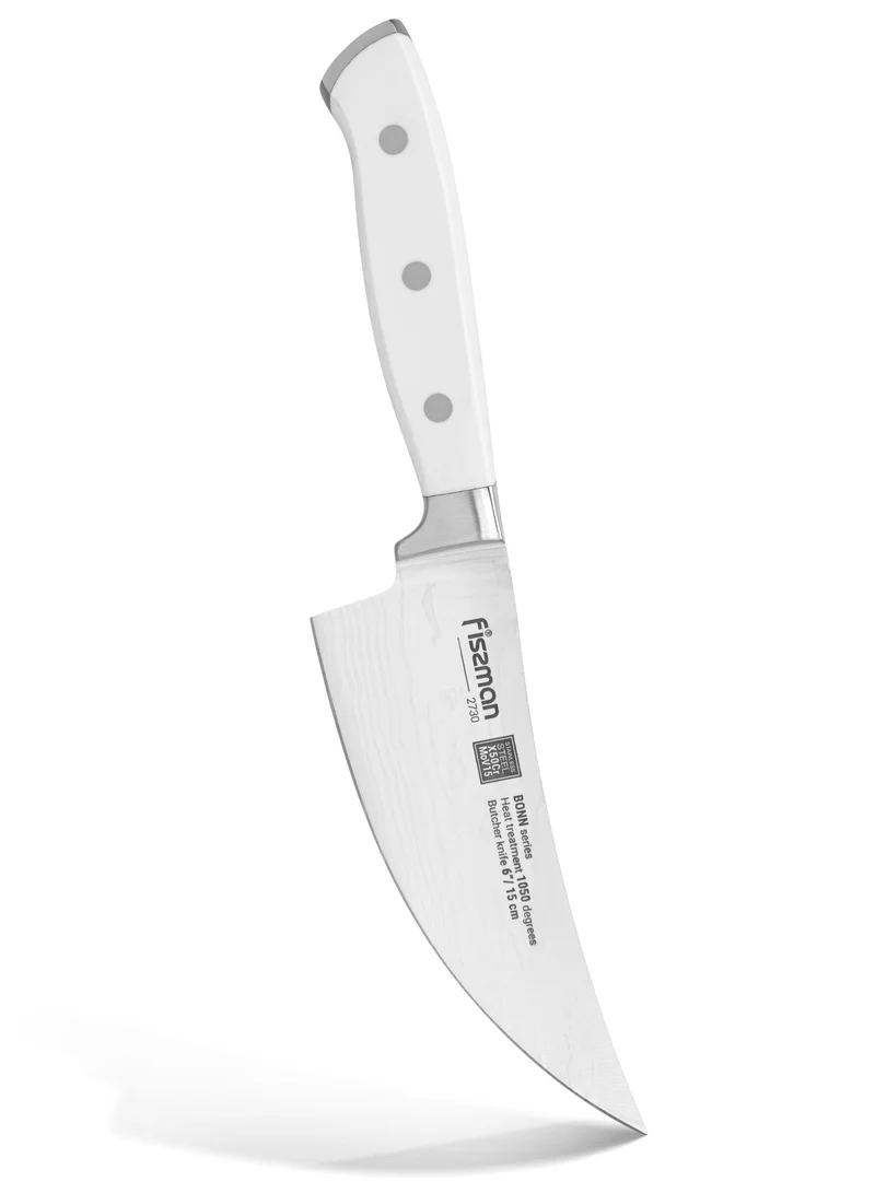 فيسمان 6'' Butcher Knife Bonn Series, with Sharp Blade and Sturdy Non Slip Handle, Minimalist Design, Stainless Steel, Suitable for Home Restaurant