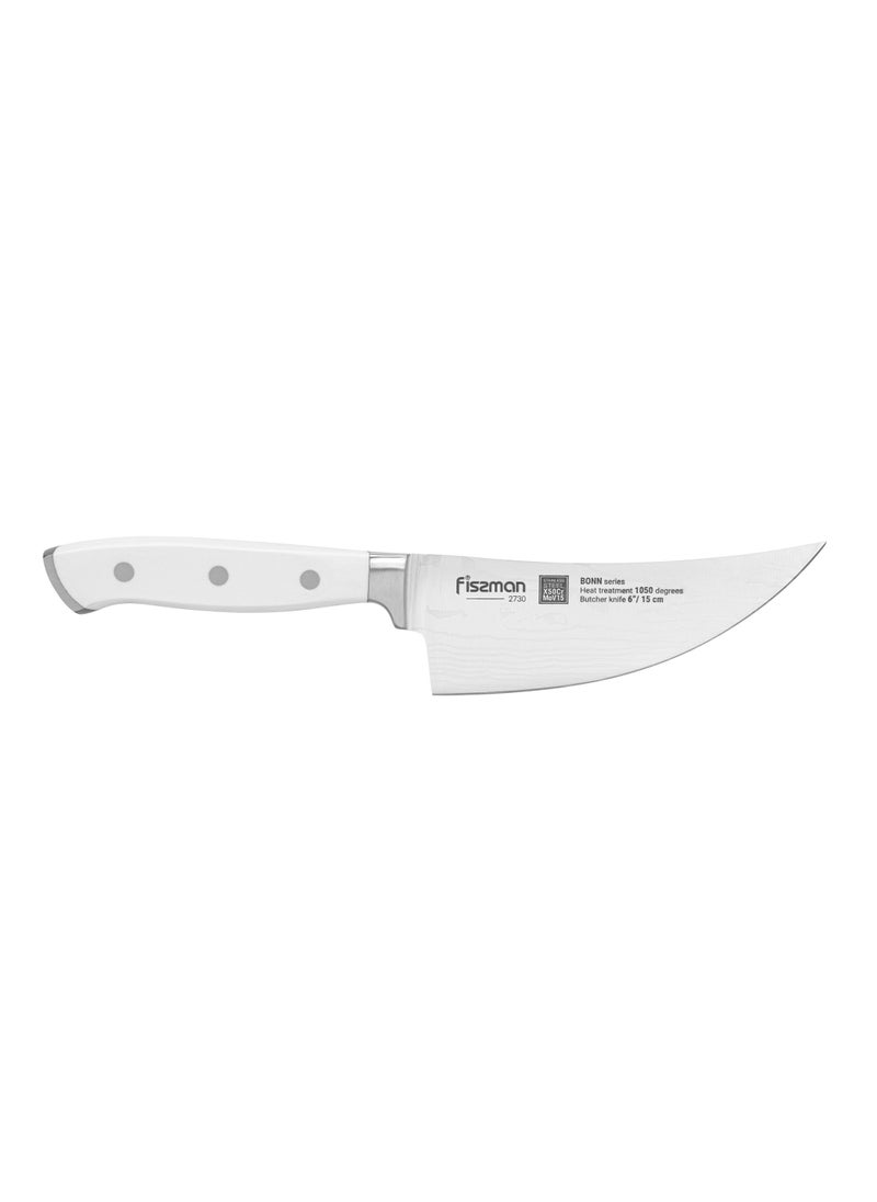 Fissman - 6'' Butcher Knife Bonn Series, with Sharp Blade and Sturdy Non Slip Handle, Minimalist Design, Stainless Steel, Suitable for Home Restaurant - Image 1