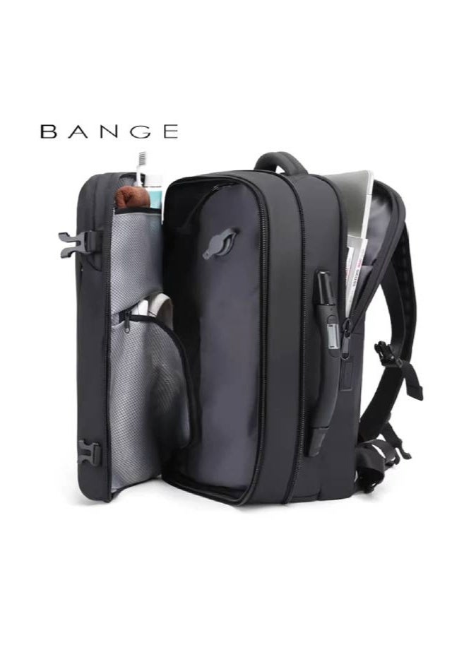 بانجي حقيبة ظهر BANGE 1909-8 الأكثر مبيعًا، منتج جديد، متوفرة بالجملة، مزودة بمنفذ USB وقفل TSA ومقبض وزن، مقاومة للماء، للرجال، قابلة للضغط بتفريغ الهواء، للكمبيوتر المحمول - Image 5