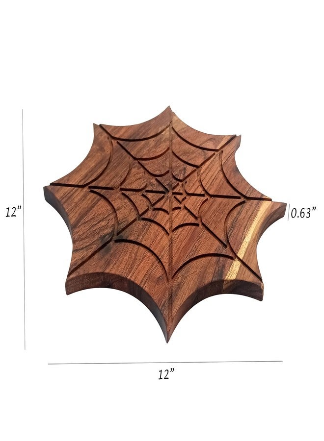 Affinity Decor Halloween Spider Net Shaped Wood Cutting Board for kitchen Decoration, Gothic Cutting Boards, Charcuterie Wooden Boards, Serving Platter - Image 4