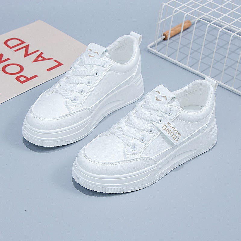 2024 Women Casual White Sneakers for Spring White 