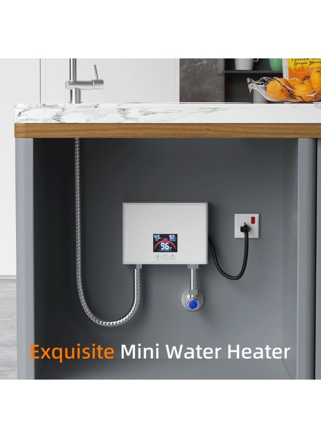 Mini Electric Tankless Water Heater 5500W 220V Constant Temperature Instant Hot Water Heater with Remote Control Digital Display On Demand Hot Water Heater - Image 5
