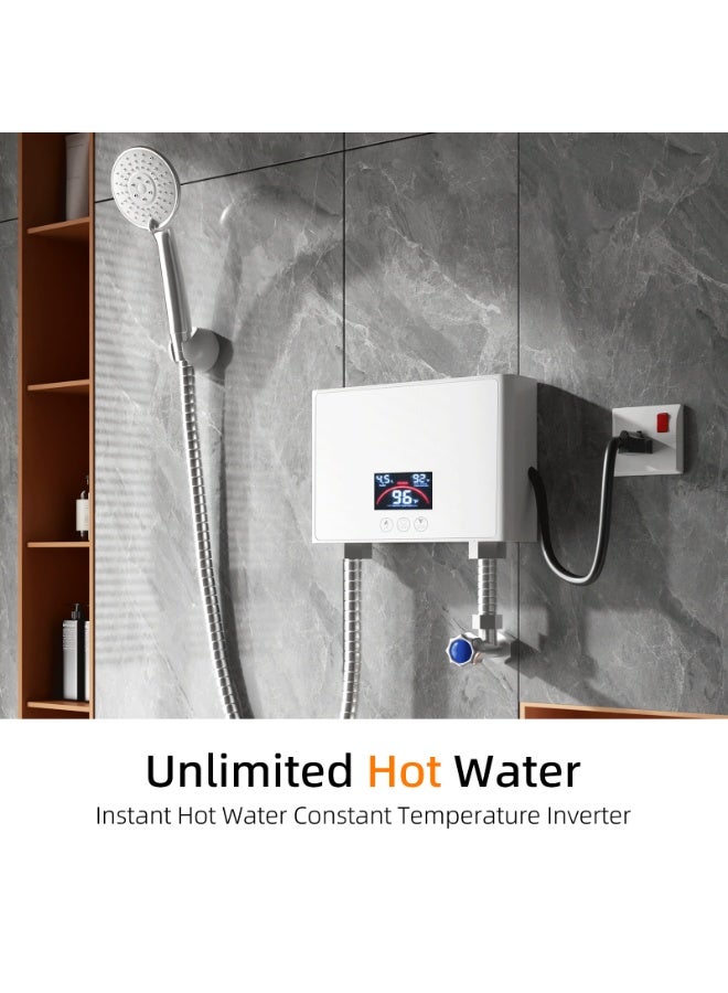 Mini Electric Tankless Water Heater 5500W 220V Constant Temperature Instant Hot Water Heater with Remote Control Digital Display On Demand Hot Water Heater - Image 2