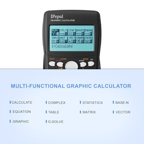 iPepul Graphing Calculator,IPepul Scientific Calculators 10 Modes /4 Graphing Functions,Desktop Math Calculator for College Students,School Supplies for Middle High School Teachers Office（Black） - Image 5