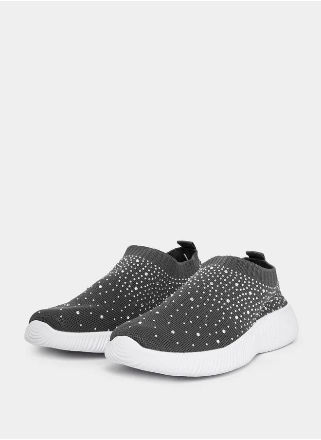 Styli Embellished Slip On Casual Shoes