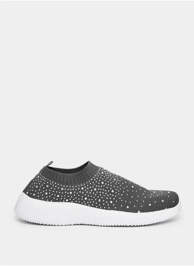 Styli Embellished Slip On Casual Shoes