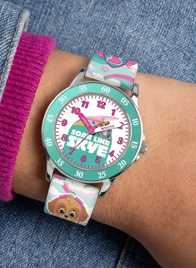Paw Patrol Paw Patrol Time Teacher Dial Quartz Watch with Silicone Strap for Kids - PAW5020