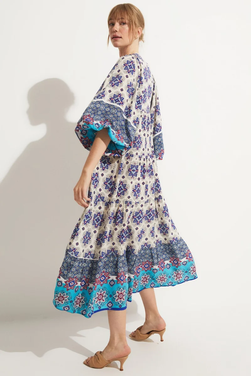 جون Printed Midi Dress