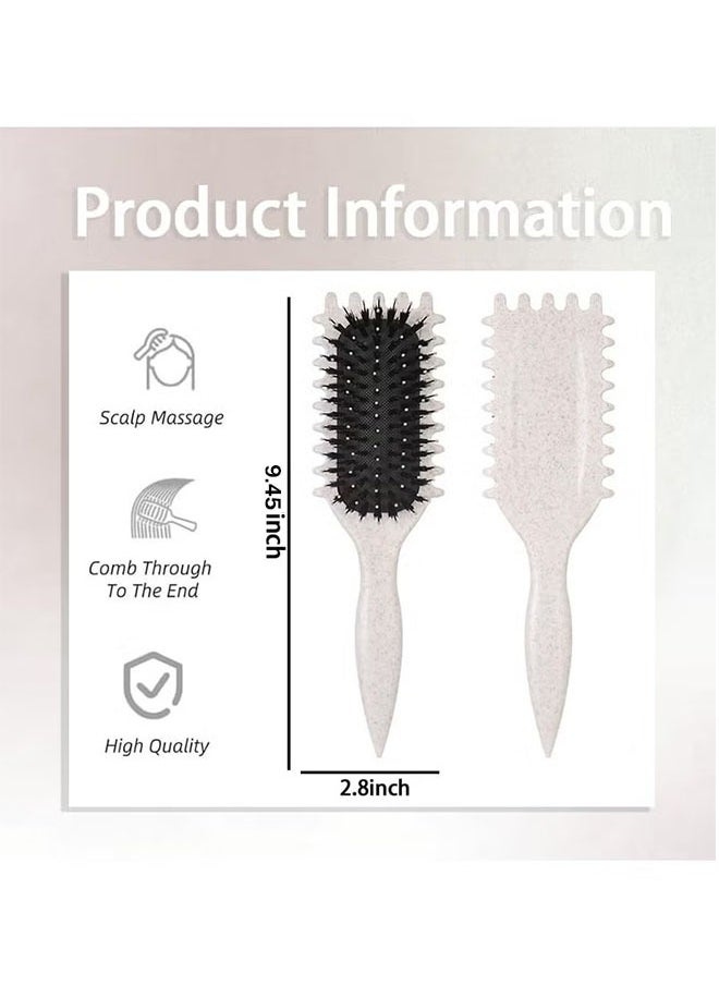 2024 Newest Bounce Curl Brush,Curl Brush for Curly Hair Wet,Bounce Curl Defining Brush,Curl Defining Brush,Hair Brush Styling Brush,Shaping and Defining Curls for Women Girls (Color : White)