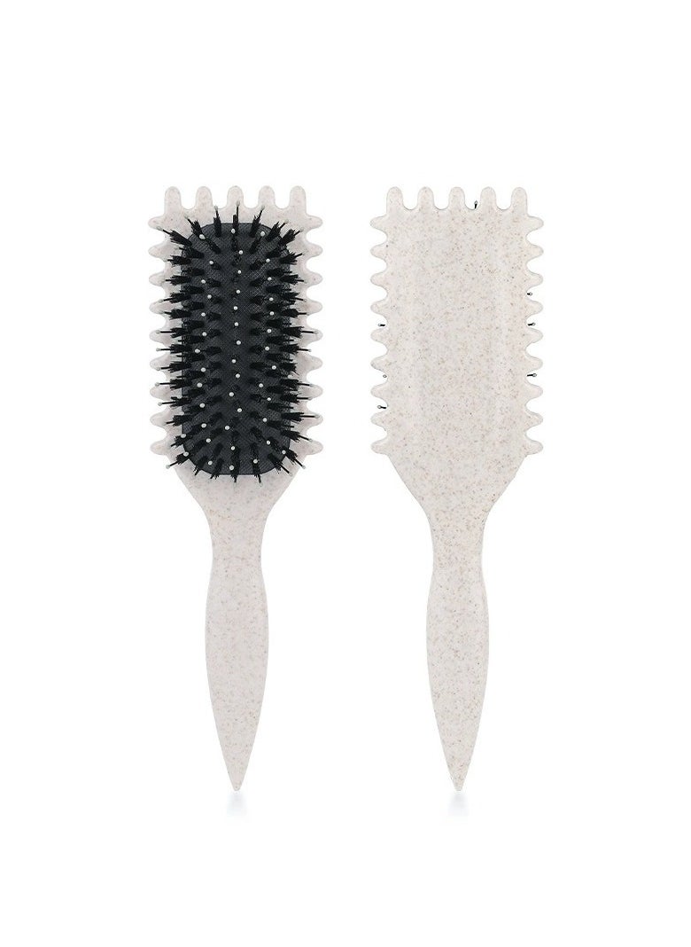 2024 Newest Bounce Curl Brush,Curl Brush for Curly Hair Wet,Bounce Curl Defining Brush,Curl Defining Brush,Hair Brush Styling Brush,Shaping and Defining Curls for Women Girls (Color : White)
