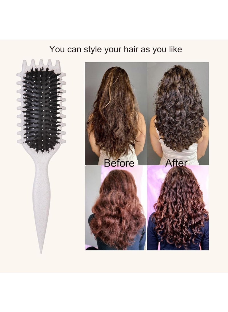 2024 Newest Bounce Curl Brush,Curl Brush for Curly Hair Wet,Bounce Curl Defining Brush,Curl Defining Brush,Hair Brush Styling Brush,Shaping and Defining Curls for Women Girls (Color : White)