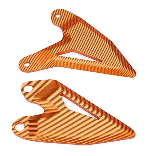 LEDISHUN Motorcycle Accessories Rider Front Foot Peg Footrest Rear set Heel Plates Guard Protector for Kawasaki Vehicle NINJA400 Z400 NINJA 400 500 NINJA e1 Z e1 Z 7 HYBRID Orange - Image 3