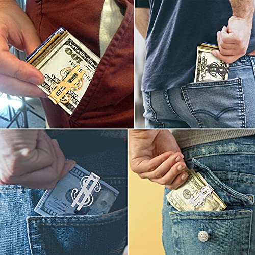 ChainsPro Titanium Money Clips Metal Minimalism Dollar Cash Clips Gold Money Clip - Image 2