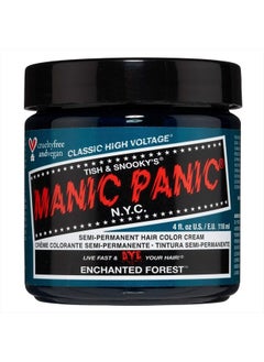 Enchanted Forest Green Hair Dye – Classic High Voltage - Semi Permanent Deep Teal Green Hair Color With Blue Undertones - Vegan, PPD & Ammonia Free (4oz)