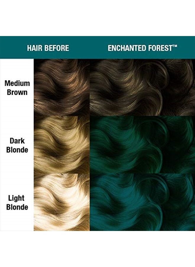 Manic Panic - Enchanted Forest Green Hair Dye – Classic High Voltage - Semi Permanent Deep Teal Green Hair Color With Blue Undertones - Vegan, PPD & Ammonia Free (4oz) - Image 1