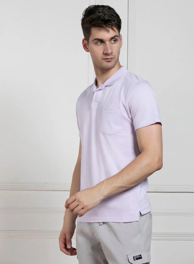 Dennis Lingo Dennis Lingo Regular Fit Solid Polo with Patch Pocket