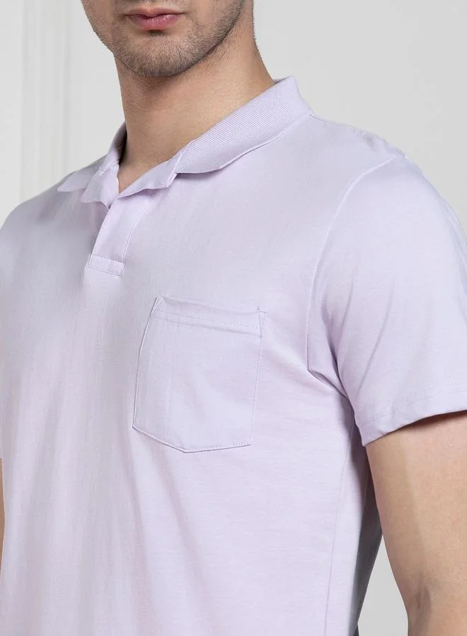 Dennis Lingo Dennis Lingo Regular Fit Solid Polo with Patch Pocket