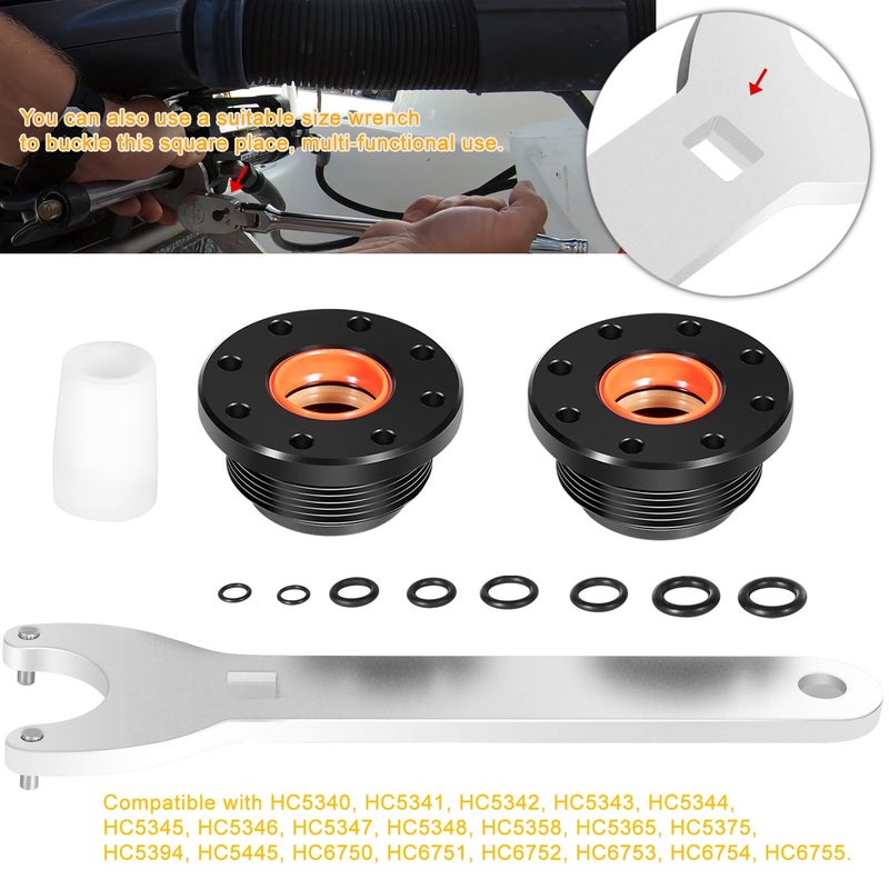 دانتي HC5345 Seal Kit For SeaStar Hydraulic Steering Cylinder Seal Kit with Pin Wrench HS5157 compatible with HC5340, HC5341, HC5342, HC5343, HC5344, HC5345,HC6750, HC6751 - Image 5