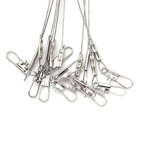 ANNIBBY High-Strength Fishing Wire Leader Rigs with Swivels Snap Connect 1 Arm -5 Arm,Saltwater Fishing Assecories 7-Strands Steel Wire with Nylon-Coating (3 Arm Leader Rigs) - Image 5