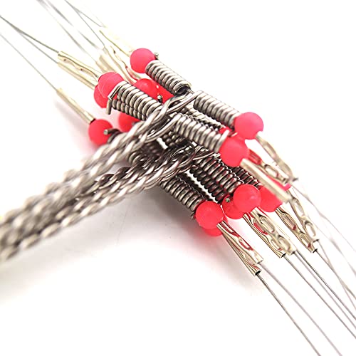 ANNIBBY High-Strength Fishing Wire Leader Rigs with Swivels Snap Connect 1 Arm -5 Arm,Saltwater Fishing Assecories 7-Strands Steel Wire with Nylon-Coating (3 Arm Leader Rigs) - Image 2