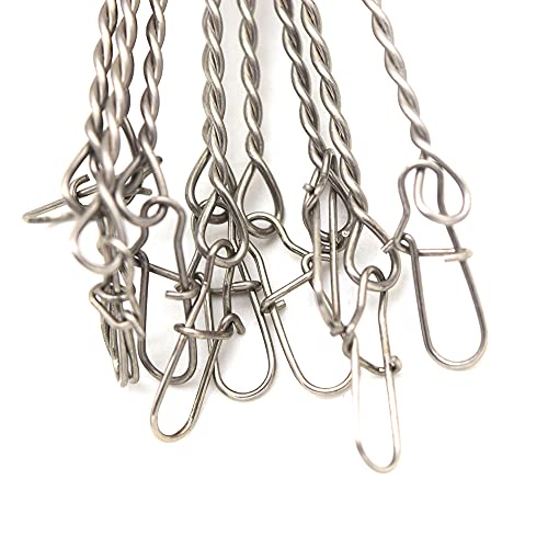 ANNIBBY High-Strength Fishing Wire Leader Rigs with Swivels Snap Connect 1 Arm -5 Arm,Saltwater Fishing Assecories 7-Strands Steel Wire with Nylon-Coating (3 Arm Leader Rigs) - Image 3