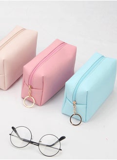 Generic Portable waterproof PU makeup bag Large capacity high appearance level women's cosmetics storage bag octagon bag  - Image 2