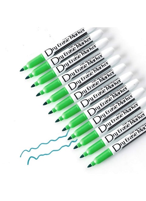 Green Dry Erase Markers Low Odor Fine Whiteboard Markers Thin Box Of 12