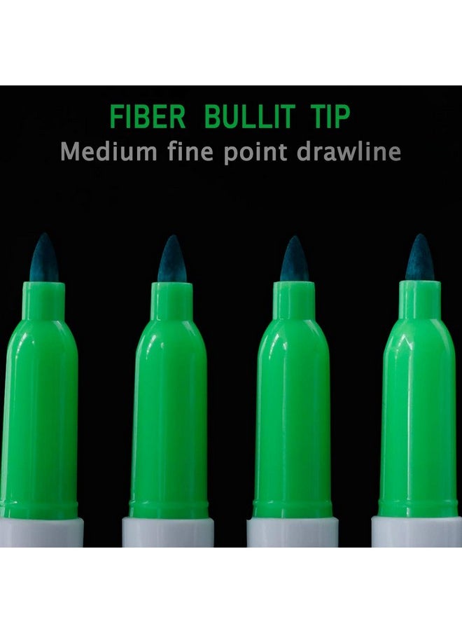 Volcanics Green Dry Erase Markers Low Odor Fine Whiteboard Markers Thin Box Of 12  - Image 4
