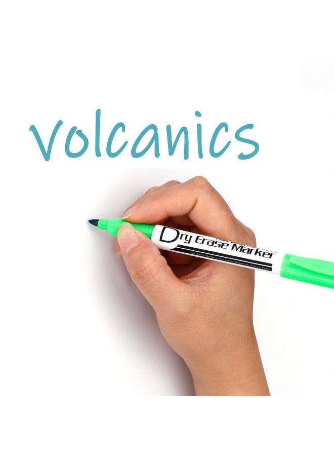 Volcanics Green Dry Erase Markers Low Odor Fine Whiteboard Markers Thin Box Of 12  - Image 3