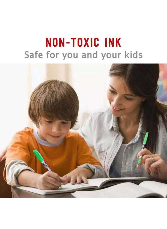 Volcanics Green Dry Erase Markers Low Odor Fine Whiteboard Markers Thin Box Of 12  - Image 5