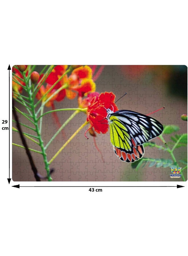 Webby Kids Butterfly On The Flower Wooden Jigsaw Puzzle, 252 Pieces - Image 5