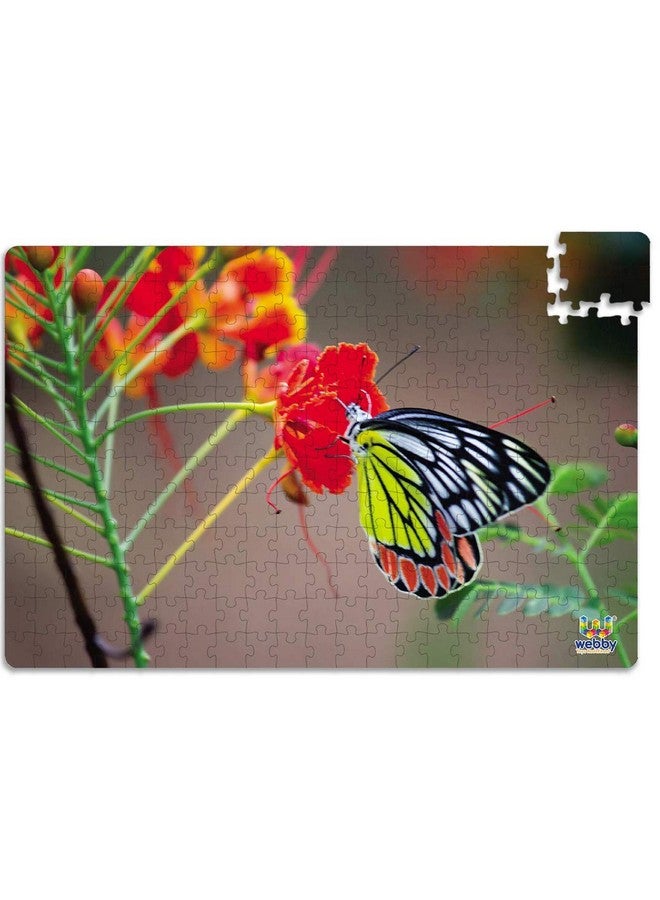 Webby Kids Butterfly On The Flower Wooden Jigsaw Puzzle, 252 Pieces - Image 3