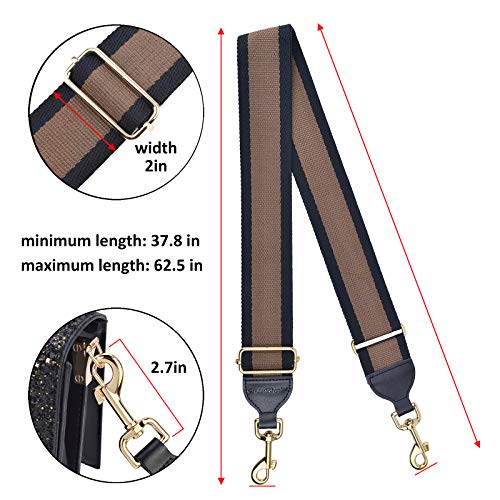 CLOUDMUSIC Handbag Strap Replacement Crossbody Strap Purse Strap For Women Girls (Brown) - Image 3