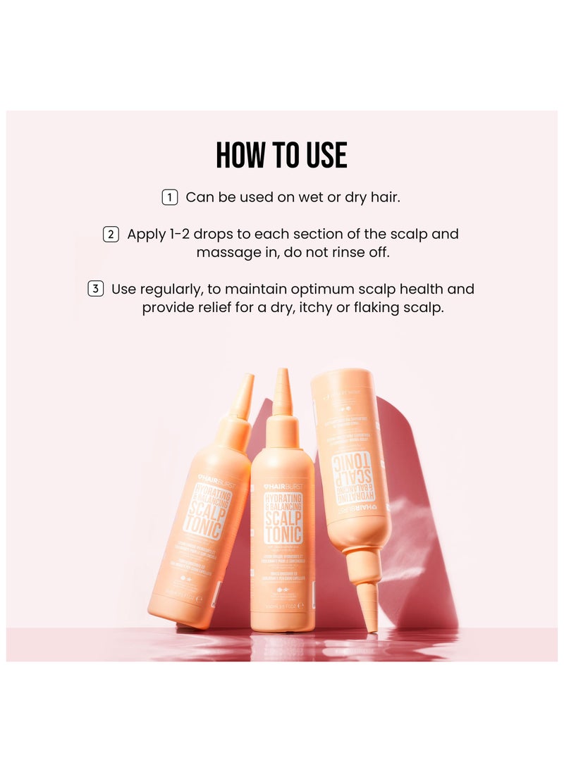 HAIR BURST - Hair Tonic with Hyaluronic Acid - Hydrating and Balancing Treatment - Prevents Dandruff and Itchy Scalp - Exfoliates, Reduces Flaking & Dryness and Excess Oil for Healthier Hair - Image 1