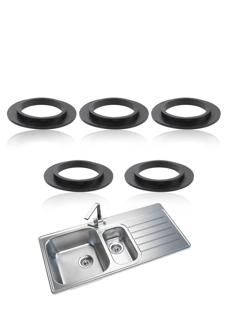 SYOSI 5PCS Rubber Seal Washer Gasket, Sink Waste Basin Click Plug Bath Plug Seal, Compatible with Franke Basket Strainer Plug, Fits 78mm, 79mm, 80mm, 82mm, 83mm Kitchen Sinks - Image 1