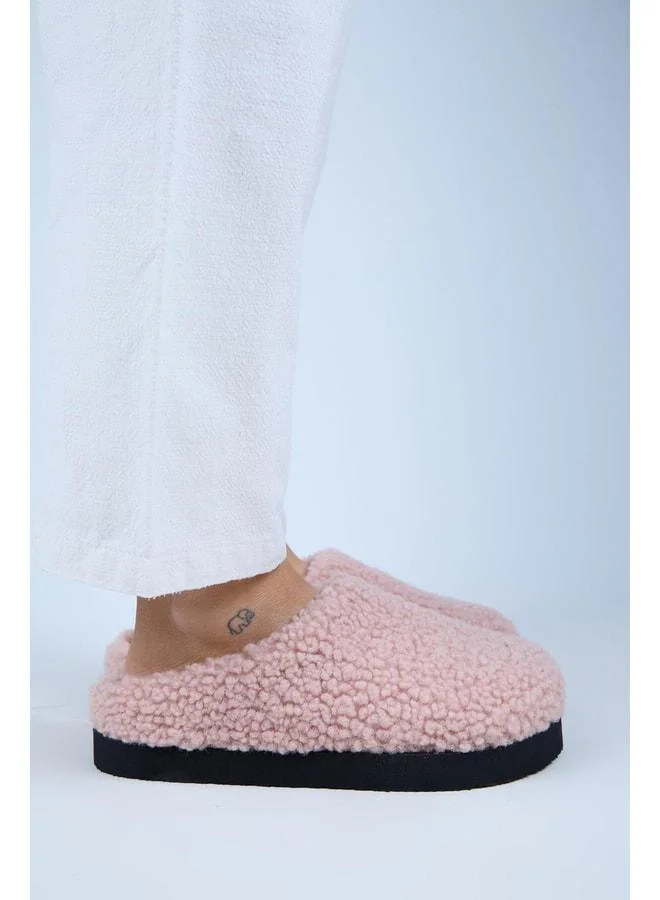 (Orlina) Women's Tedy Sabo Platform Powder Slipper.