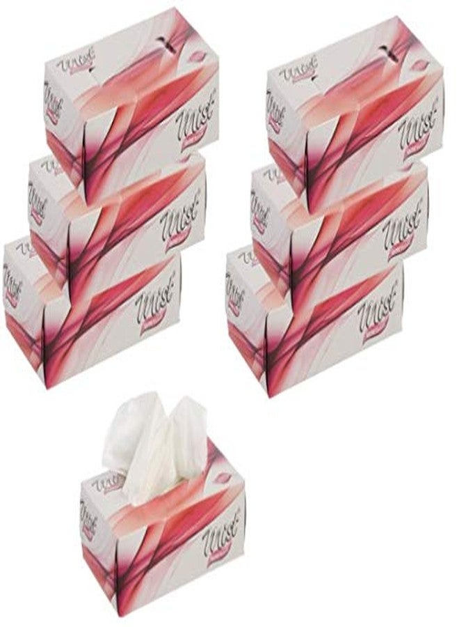 MDN Mist Ultra Soft White 2 Ply Facial Tissue Paper Napkin for Home Office Disposable Facial Tissues (100 Pulls Each, Pack of 6) - Image 1