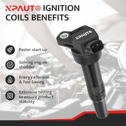 NPAUTO Ignition Coil Pack Compatible with L4 1.8 2.0 2011 2012 2013 2014 2015 2016 Hyundai Elantra, 2014-2016 Kia Forte, Kia Soul, 2014-2017 Elantra Tucson, UF651 27300-2e000 5c1861, Set of 4 - Image 2