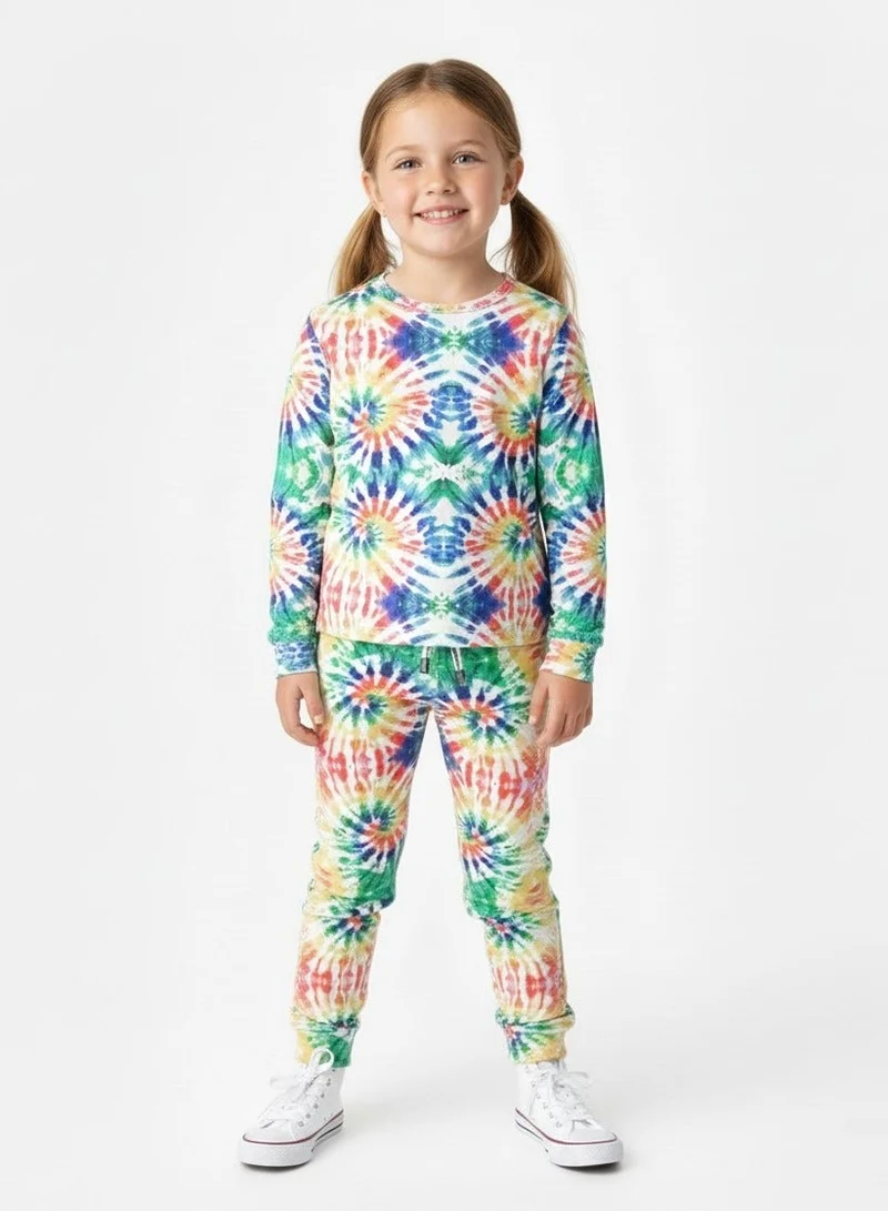 babyqlo Vibrant Tie-Dye Ensemble 2 piece Set for Girls