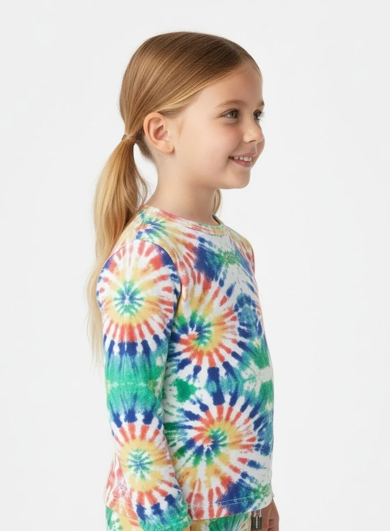 babyqlo Vibrant Tie-Dye Ensemble 2 piece Set for Girls