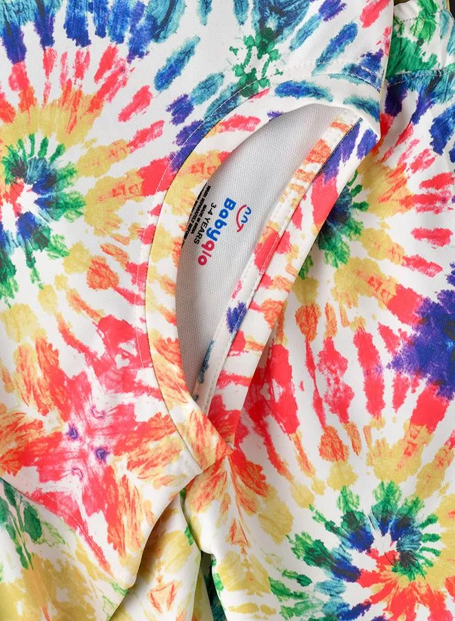 babyqlo Vibrant Tie-Dye Ensemble 2 piece Set for Girls