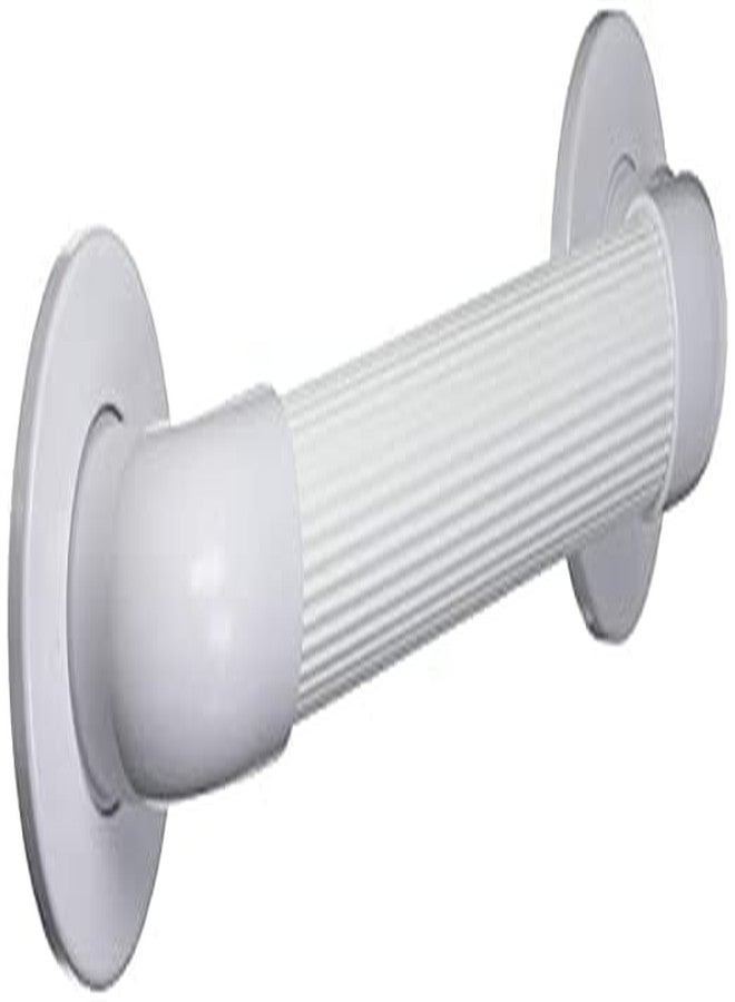 Bosney Rust Resistant Grab Rail Bar for Bathroom Safety, Grooved for Safe Grip, White ABS 10" inch (Pack of 1) - Image 4