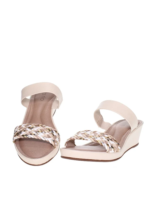 Beira Rio Beira Rio Ladies Wedge Sandals White | Made In Brazil