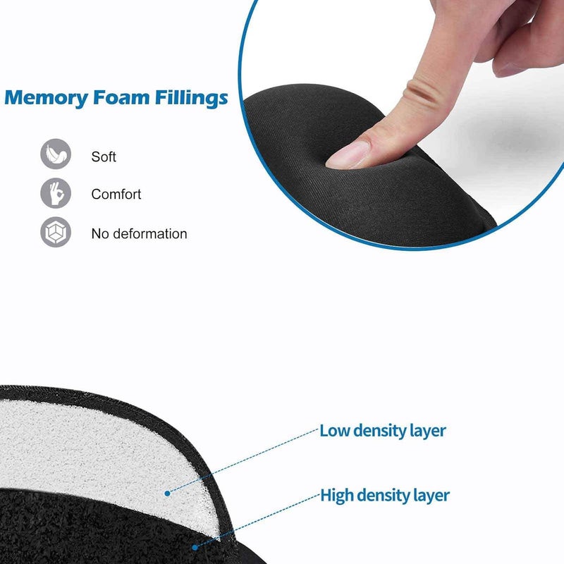 Vankey Keyboard Wrist Rest Pad and Mouse Silica Gel Wrist Rest Support with Memory Foam for Computer and Laptop - Image 5