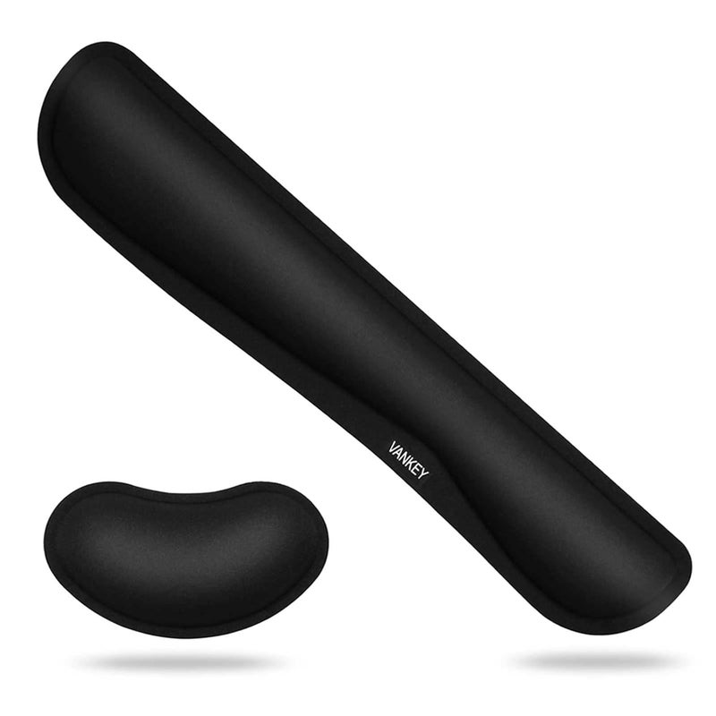 Vankey Keyboard Wrist Rest Pad and Mouse Silica Gel Wrist Rest Support with Memory Foam for Computer and Laptop - Image 1