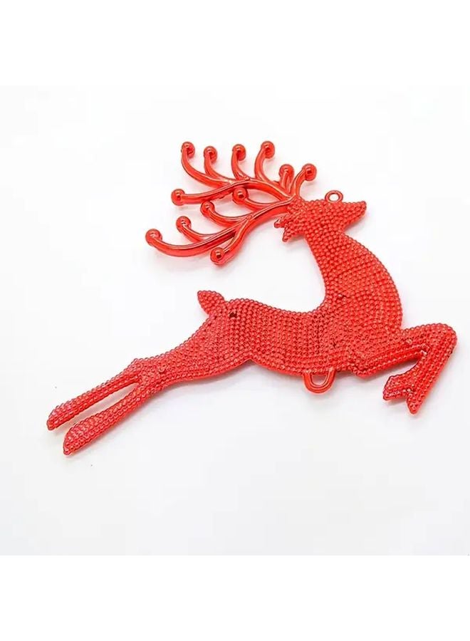 Golden Double Sided Flat Deer Ornaments Christmas Decorations With Reindeer Beads - Image 4