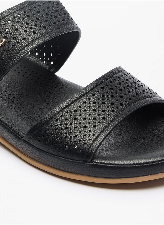 Le Confort - Women Textured Slip-On Flat Sandals - Image 1