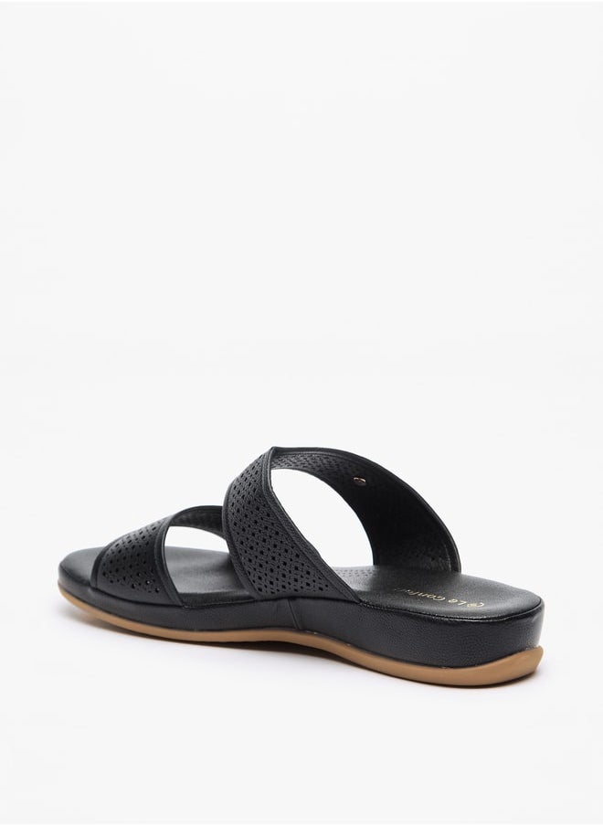 Le Confort - Women Textured Slip-On Flat Sandals - Image 1
